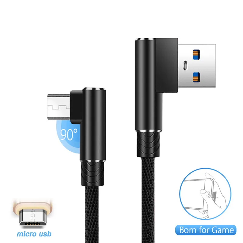 

Micro Usb Right Angle Cable 90 degree Cabo Usb Micro Usb Android Cable Cabel For Xiaomi Redmi Note 4x 5a S2 Nokia 6 3.1 Usb Cord