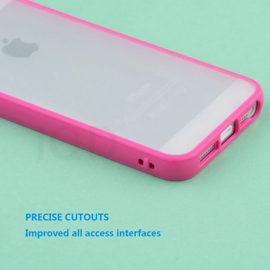 IQD тонкий цветной ТПУ чехол для телефона для Apple iPhone 4, 4S, SE, 5S, 5, чехол, не царапающийся бампер, прозрачный скраб, задняя защитная оболочка se