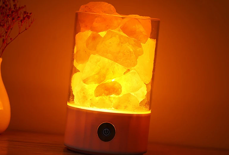 

bedroom lava lamp USB Crystal Light natural himalayan salt lamp led Lamp Air Purifier Mood Creator Indoor warm light table lamp