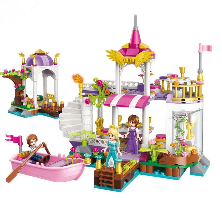 

358pcs New Dream Lake Princess Garden Party Building Blocks Girl Gifts Toys Funny Friends Compatible LegoINGly