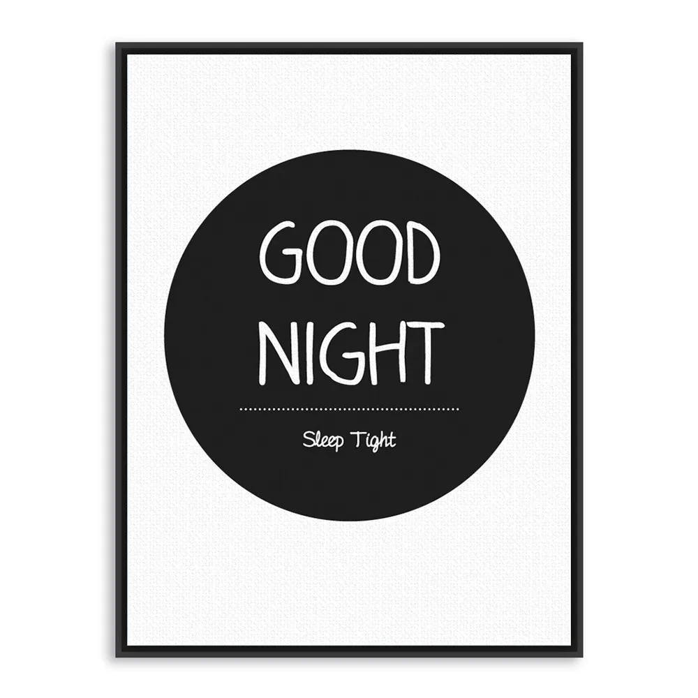 Простая абстрактная картина с надписью Good Night на холсте художественная живопись