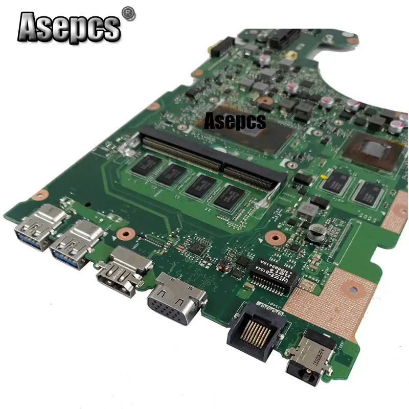 Материнская плата ноутбука AsepcsX555UJ для ASUS X555UJ X555UF F555U X555UB X555UQ X555UTest оригинальная материнская плата 4G ram I5-6200U