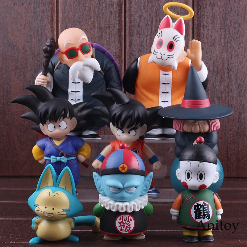 

Anime Dragon Ball Action Figure Son Goku Gohan Chiaotzu Puar Uranai Baba Master Roshi Pilaf Dragon Ball Figure PVC Toys 4pcs/set