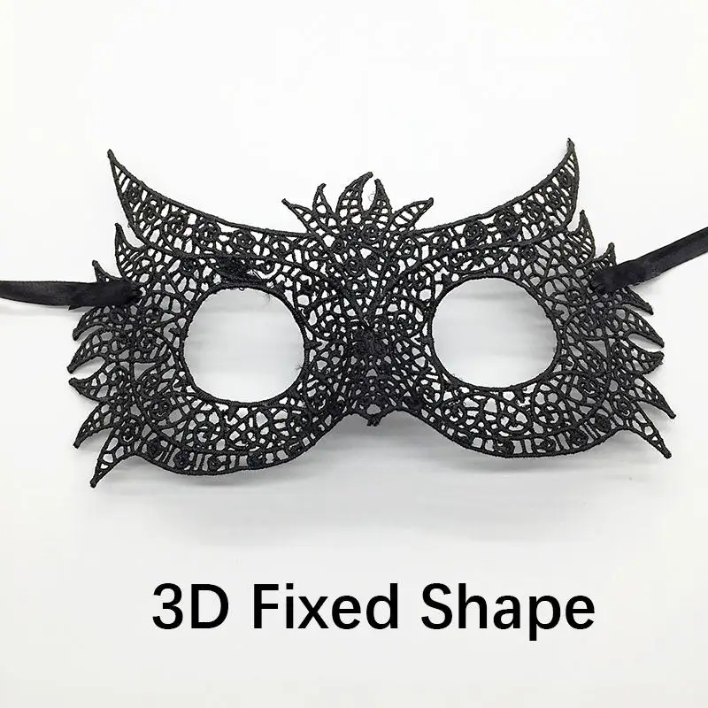 H-3D Сова лицо Дамы Сексуальная Маскарадная маска из кружева для карнавала Хэллоуин Маскарад Половина лица мяч Вечерние Маски маскарадный костюм#30 - Цвет: H-3D
