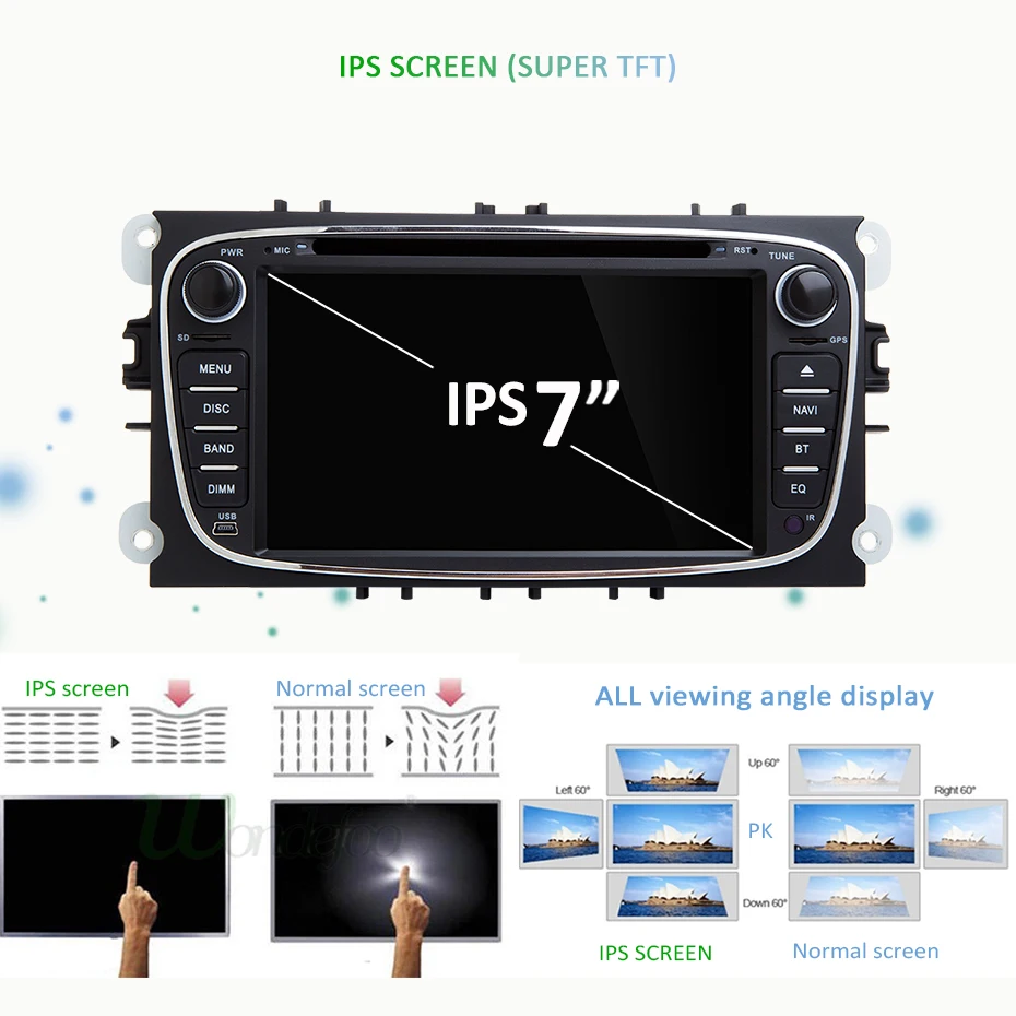 Cheap DSP IPS SCREEN 4G 64G android 9.0 2 din Car multimedia Player for FORD FOCUS Mondeo S-MAX C-MAX Galaxy kuga GPS stereo 4