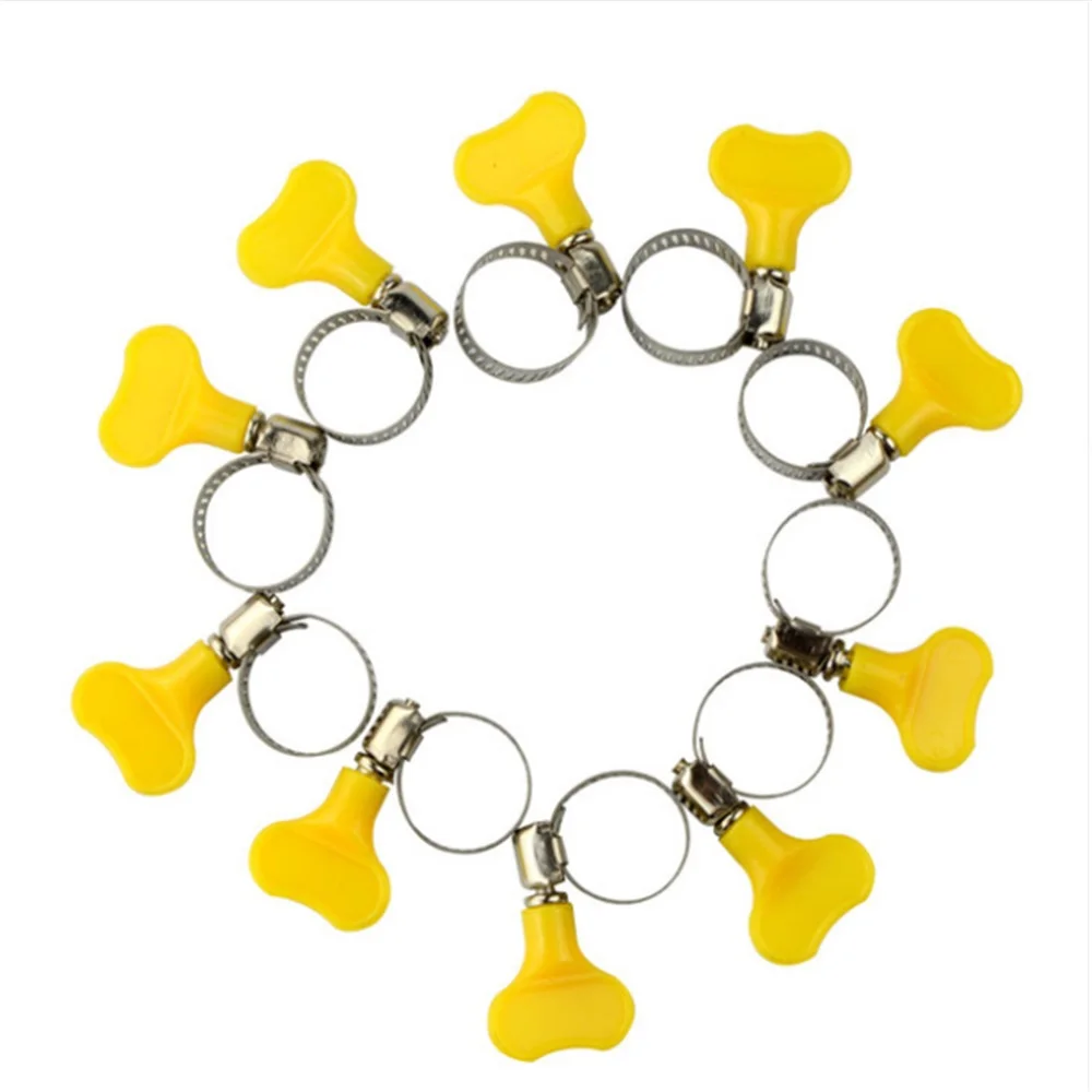 

10cs/lot 9mm HOT SALE Usage Butterfly Stainless Steel Mini Jubilee Fuel Hose Clamps Clip Fit