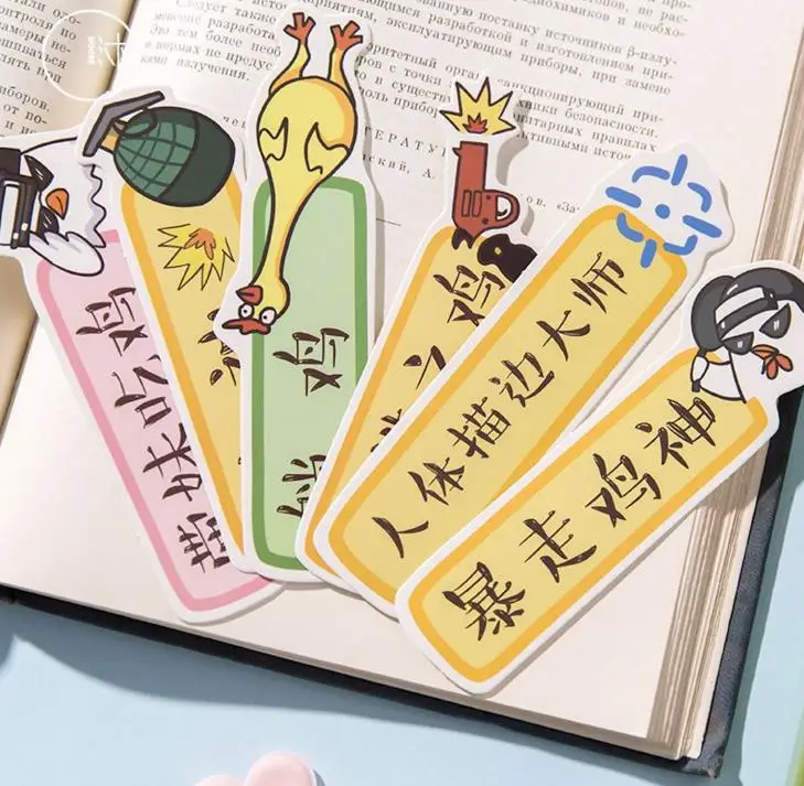 30Sheets/Pack Kawaii Popular Game Paper Bookmark Book Holder Message Card Student Kids Gift Stationery