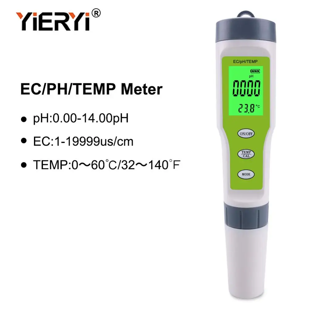 yieryi New TDS PH Meter PH/TDS/EC/Temperature