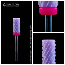 Розовый керамический сверло для ногтей-большая цилиндрическая фреза-3XC(612078