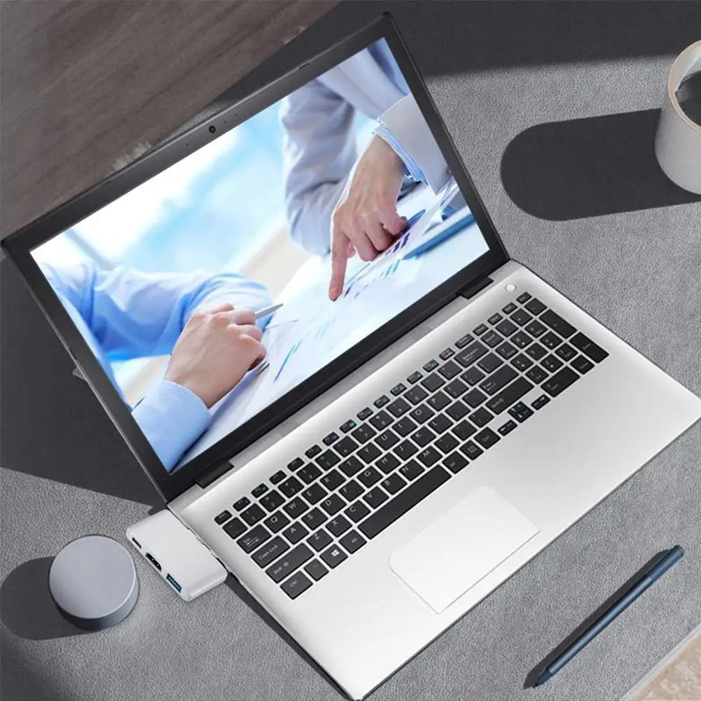 Usb type C к HDMI 3 в 1 адаптер к HDMI 4 K USB 3,0 Thunderbolt 3 Порт type C цифровой многопортовый конвертер для MacBook