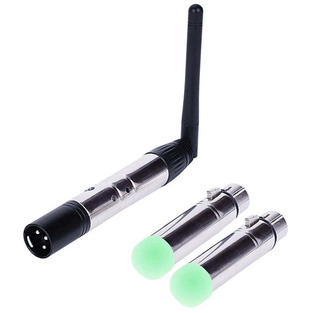 

3PCS DMX512 DMX Dfi DJ 2.4G Wireless 1 Transmitter and 2 Tricolor LED Indicators Receiver For DJ LED Lighting Control US Plug