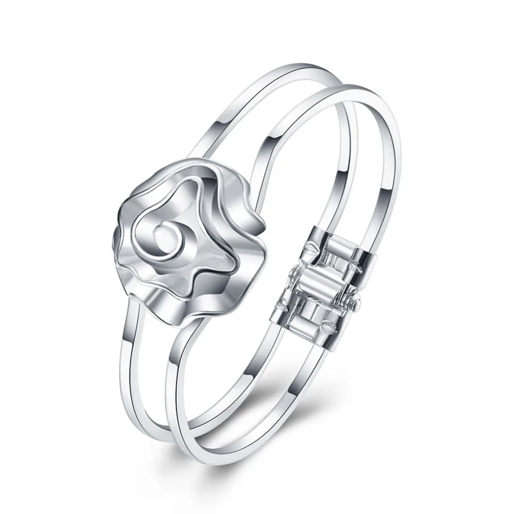 Fashion jewelry silver roses bangles Valentine's Day gift for woman good quality B012 | Украшения и аксессуары