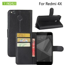 YINGHUI для Xiaomi Redmi 4X чехол s кошелек карта стент Книга Стиль Флип кожаный чехол Защитная крышка чехол для Redmi 4X