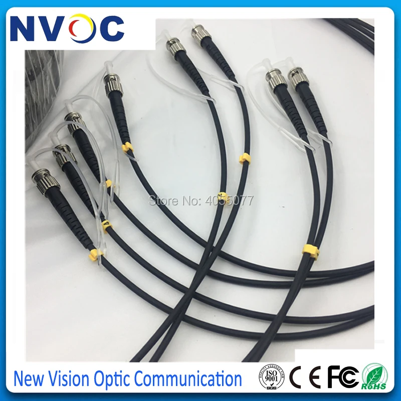

50/100/150/200/250/300M LC/SC UPC 8Cores Single Mode G652D PVC Fiber Optic Armored Patch Cable 8C Armored Fiber Jumper Cable