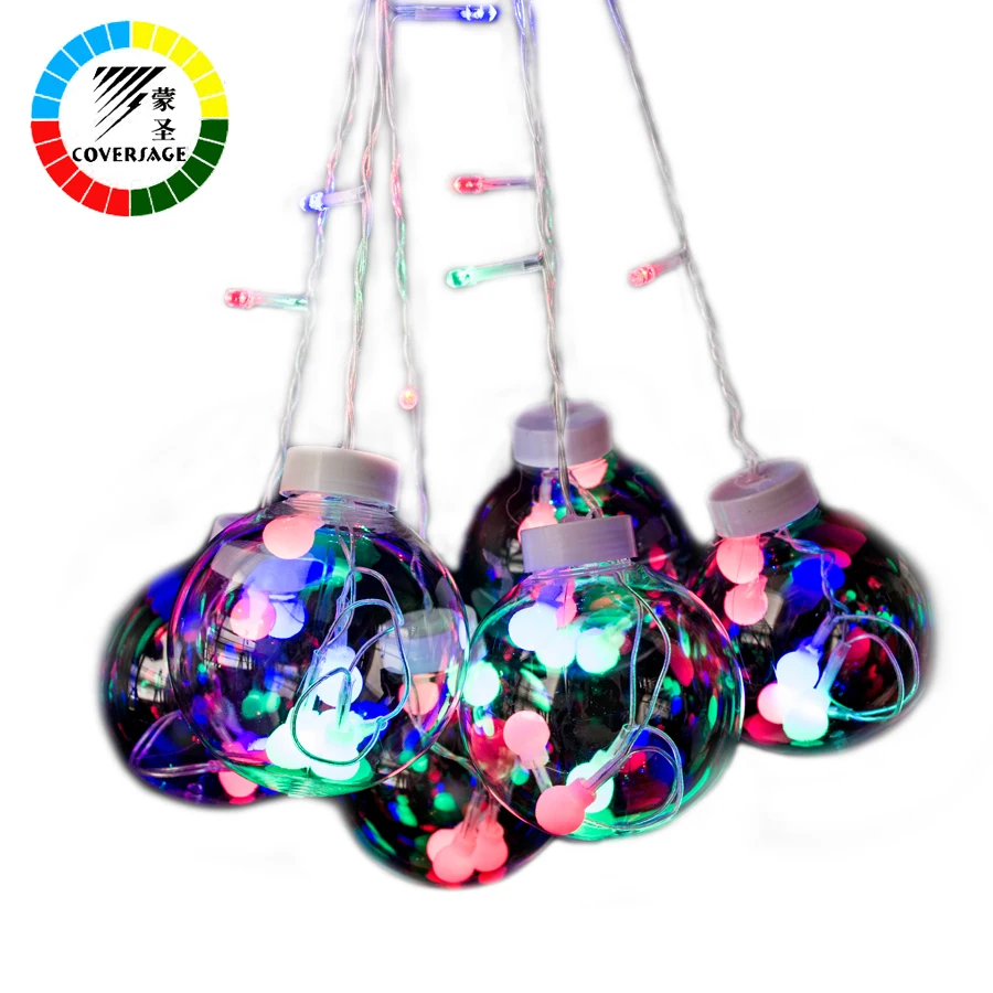 Coversage 3 M Pohon Natal Dekoratif Tirai Garlands Xmas Peri String Cahaya Guirlande Lumineuse Led Liburan Navidad Luar