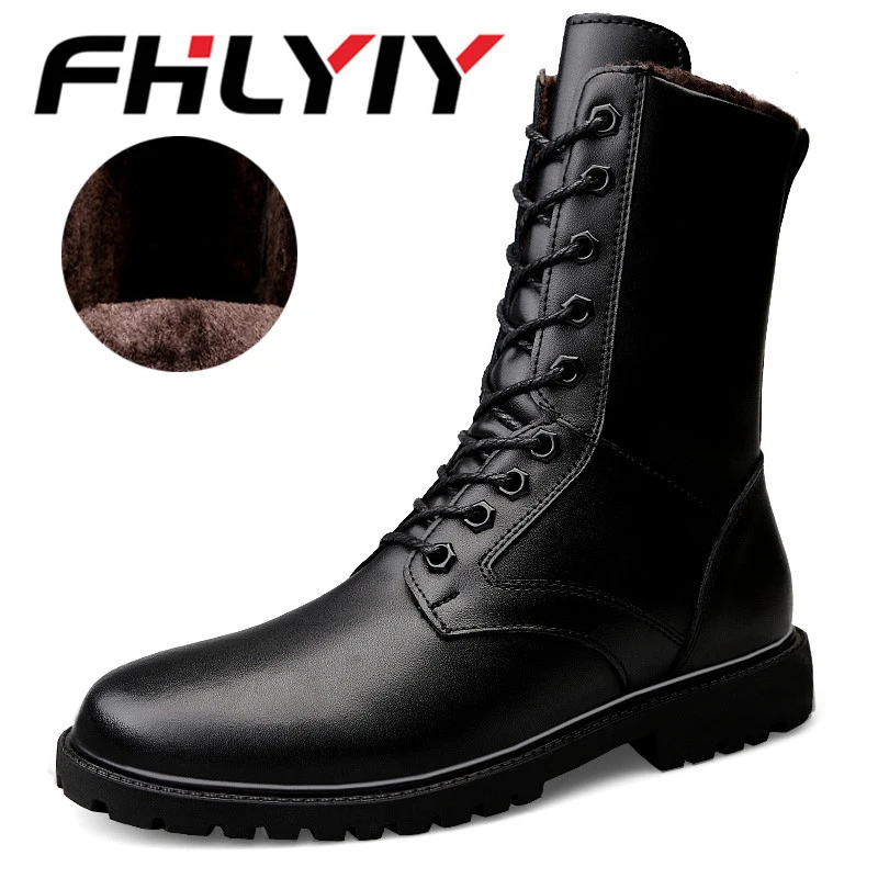 

Mens High-Top Martin Boots Wear-Resisting Non-Slip Lace Up Boots Male Lightwight Outdoor Solid Color Boot For Men Botas Hombre