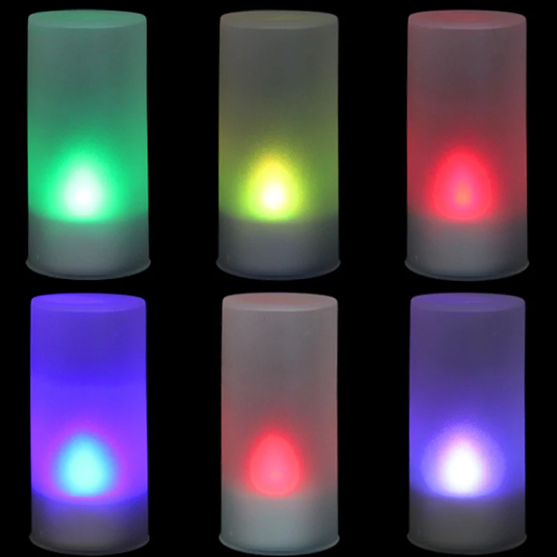 New 7 Color LED Changing font b Electronic b font Flameless Candle Lamp XH8Z