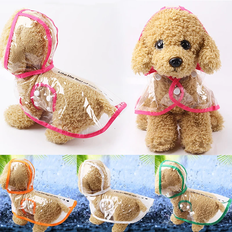 

Transparent Pet Dogs Raincoat PVC Waterproof Rain Coat Pets Small Dogs Raincoats Light Clothing With Hood