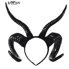 Gothic Antelope Sheep Horn Hoop Headband Forest Animal Photography Manual Antler Headpiece Costumes Steampunk