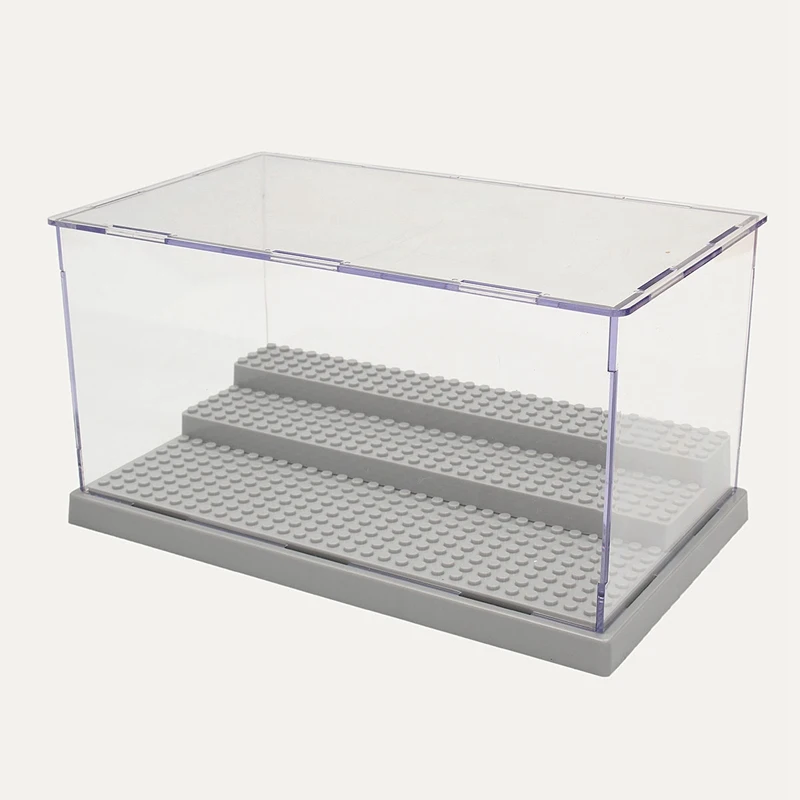 

3 Steps Building Block Collection ShowCase Acrylic Dustproof Display Box Case Compatible Figures Bricks For Kids Toys