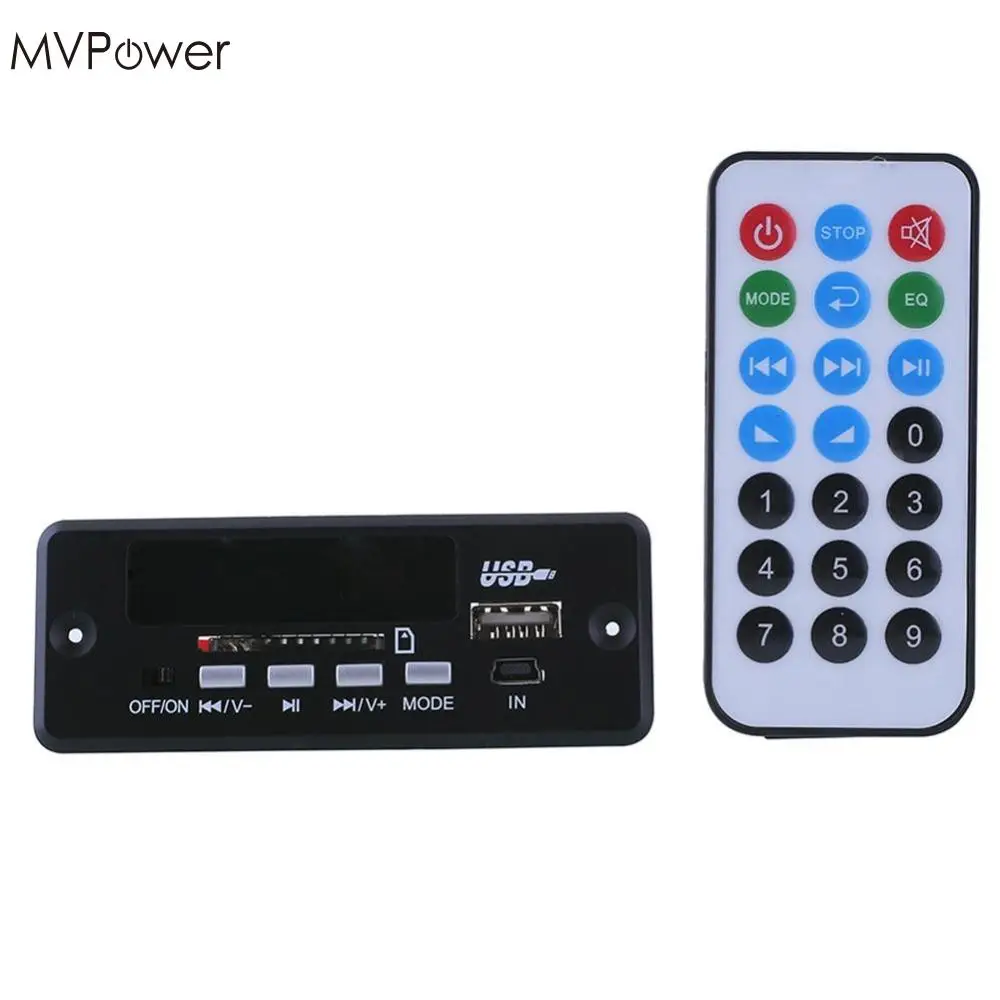 

MVpower Black bluetooth 3.0 Remote USB SD MP3 Player Module 02CBT Remote control MP3 Decoder
