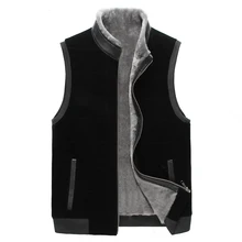 Замшевый бархатный мужской натуральный жилет из овчины, мужской меховой жилет, кашемировый мех, овечья шерсть, подкладка из натурального меха, мужская куртка, новинка, Феникс, V0850