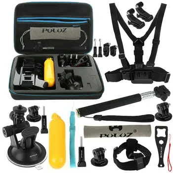 

PULUZ 20 in 1 Accessories Bundels Combo Kit With EVA Case,for GoPro HERO, SOOCOO, Xiaoyi Sports Cameras