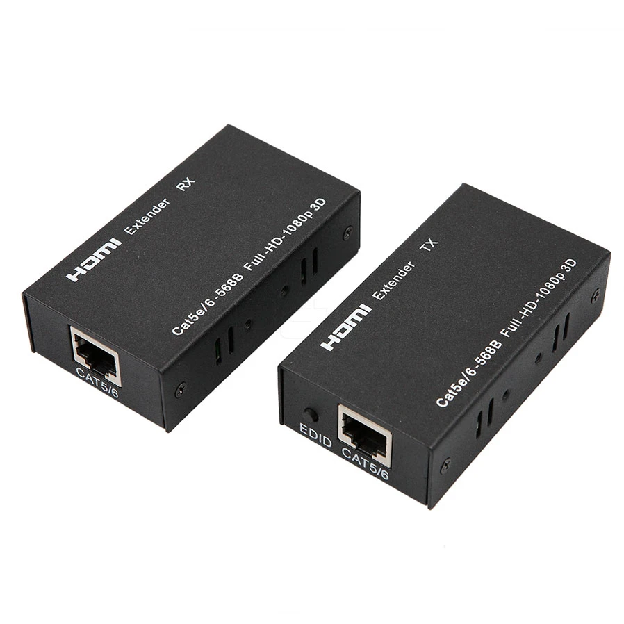 HDMI удлинитель 1080P TX/RX 60M CAT6 RJ45 Ethernet кабель Поддержка 3D для HDTV DVD плеера | Компьютеры