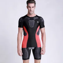 3D с короткими рукавами анти-столкновения костюм спортивная езда Баскетбол Защитное снаряжение дышащий жилет+ подгузник костюм из двух предметов