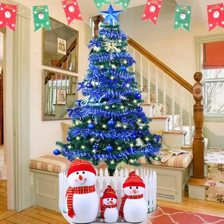 Рождество украшения поставки Товары для праздников и вечеринок Для дома и сада 150 см Рождество елка с украшением модные синие цвета