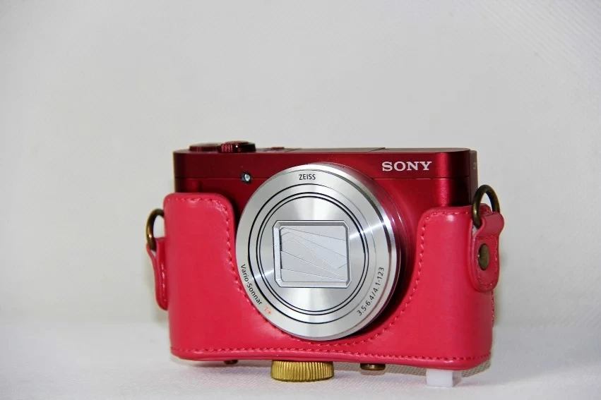 Из искусственной кожи Камера сумка Обложка Чехол для Sony Cyber-shot dsc-hx90v hx90 wx500 с плечевым ремнем