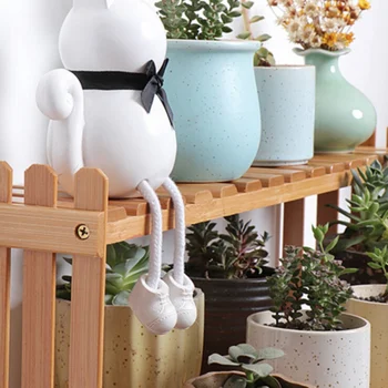 

New Plant Shelves Flower Garden Rack Stand Plant Display Stand Bamboo Display Stand Bamboo Shelf Storage Rack Holder