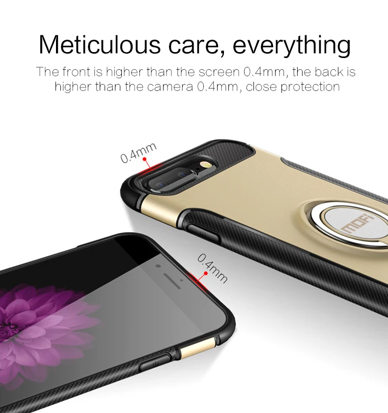 MOFi чехол для iphone 7 iphone 7 Plus Магнитный автомобильный держатель на присоске держатель на палец кольцо чехол для iphone 8 iphone 8 Plus чехол