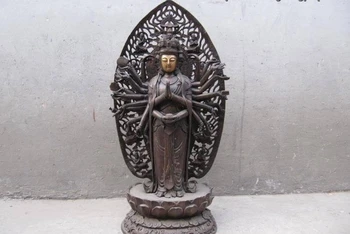 

Tibet 18 Armed Bronze Copper Avalokitesvara Kwan-Yin guanyin Buddha statue