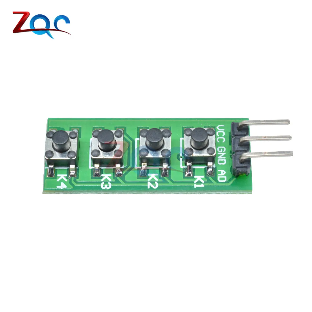 KC11B04 4 ключа аналоговые кнопки модуль AD клавиатура доска ADC порт клавиатура для Arduino Мини Nano UNO Mega2560 макет