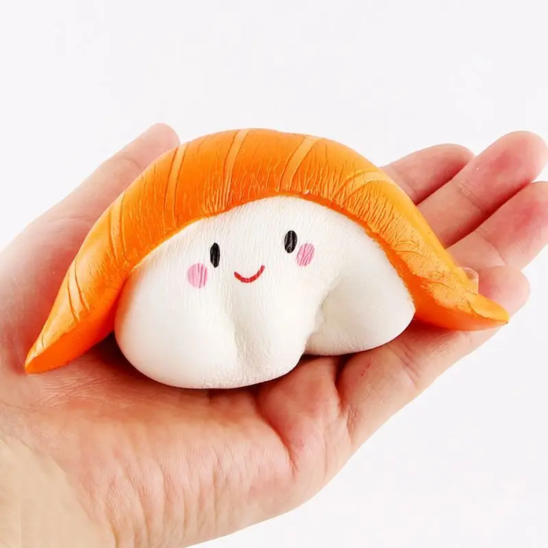 

Kawaii Squishy Rice Ball Salmon Sushi Slow Rising Pendant Straps Japan Soft Keychain Pendant Bread Cake Cream Scented Kids Toy