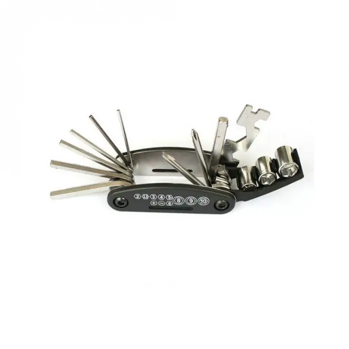 Newly Bike Repair Tool Set Multifunction 16 In 1 Screwdriver Wrench For Cycling Bicycle Tire BFE88