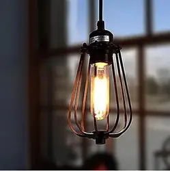 Edison Ретро Лофт Винтаж промышленного подвесной светильник с гладить живописи. для дома гостиная, E27 Лампа включена, люстры де Сала Teto