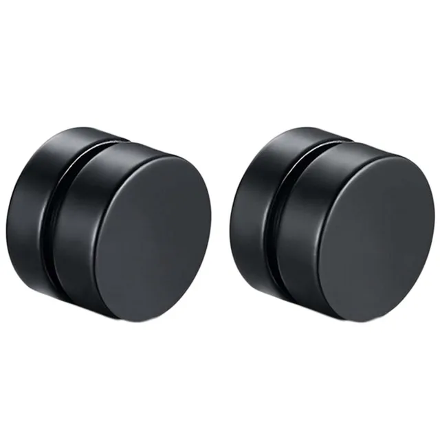 1 Piece Mens Earring Set Stainless Steel Circle Magnetic Clip Stud 1 Piece Mens Earring Set Stainless Steel Circle Magnetic Clip Stud Earrings Magnet Fake Plugs No