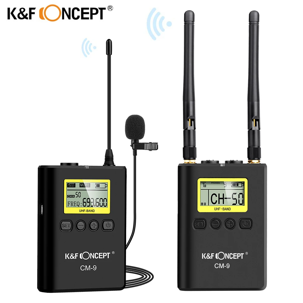 K&F Concept UHF CM-9 Wireless Lavalier