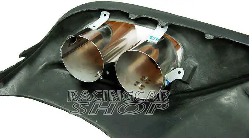 Rear Lip Diffuser Exhaust Tips Muffler End For Audi A4 B8 Non-Sline Bumper 08-12