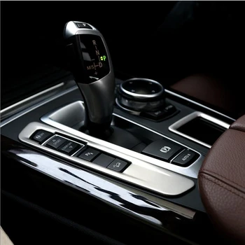 

Chrome Car Styling Gear Shift Box Sequins Cover Trim Stall Decoration strip Sticker for BMW X5 X6 F15 F16 E70 E71 Accessories