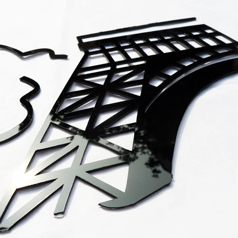 باريس برج المكاتب الاكريليك 3d ملصقات الحائط غرفة المعيشة خلفية الجدار الديكور diy ملصقات الحائط ورق الحائط أريكة السرير
