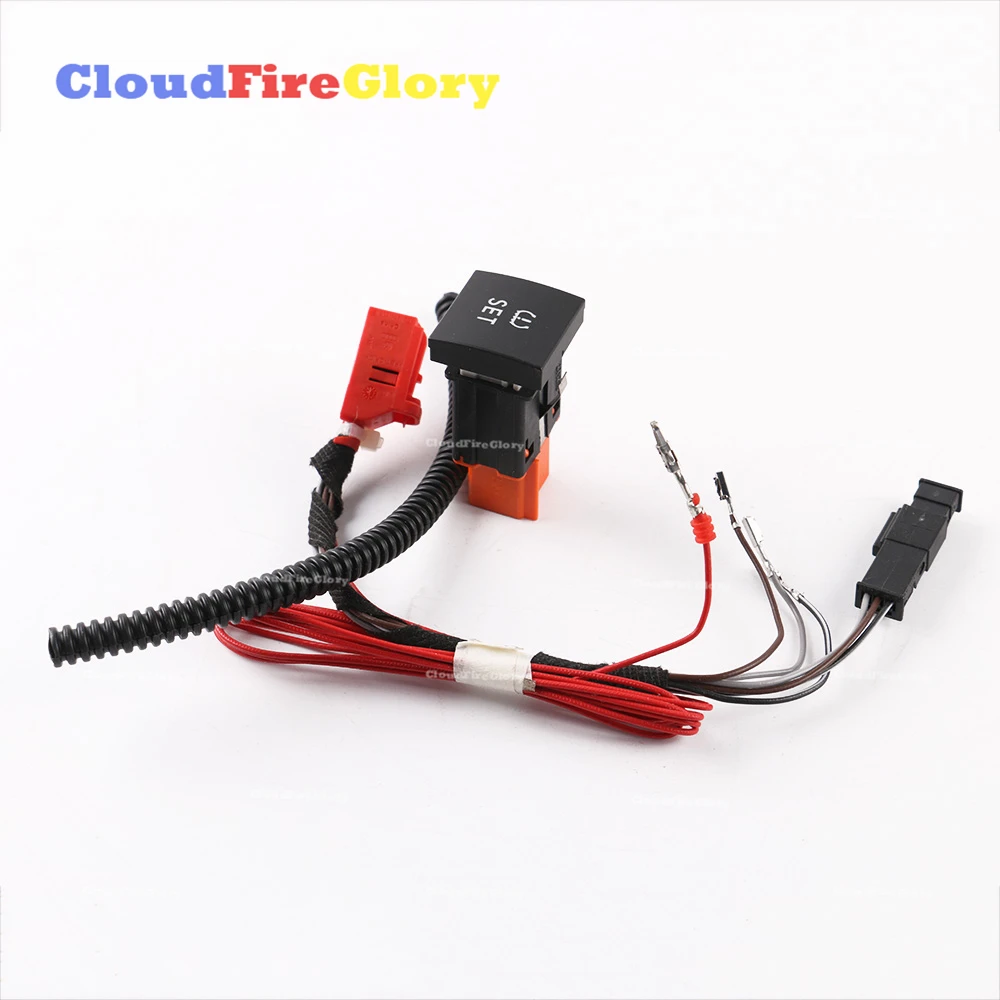 

For Golf MK6 EOS Touran Beetle Je tta 2006-2016 Polo 2010-2016 Tire Pressure Monitor Set Switch Button with Cable 1K0927121B