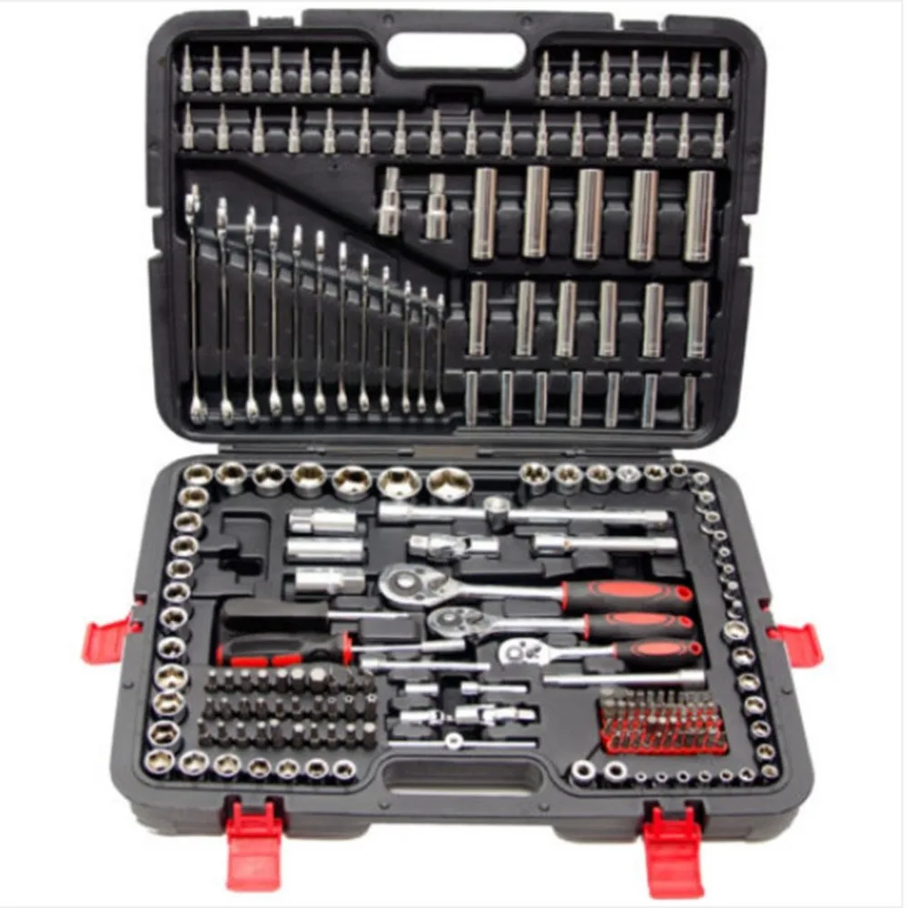 

Newest 215pcs Home Repair Hand Tool Professional Wrench Ratchet Screwdriver High Precision Socket Set With Carry Case