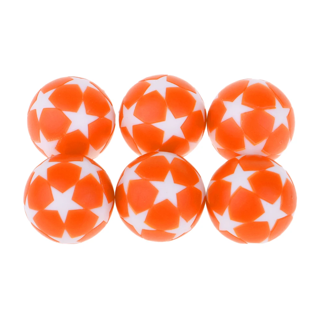 6 шт. 32 мм пластиковый настольный футбольный мяч Foosball Fussball запасные Мячи развлечение настольная игра аксессуары прочные - Цвет: Orange