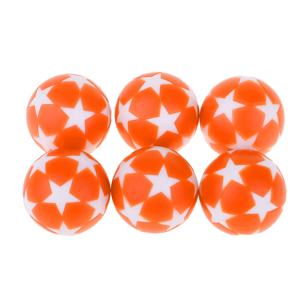 Orange 6 шт. 32 мм пластиковый настольный футбольный мяч Foosball Fussball запасные Мячи развлечение настольная игра аксессуары прочные - Цвет: Orange