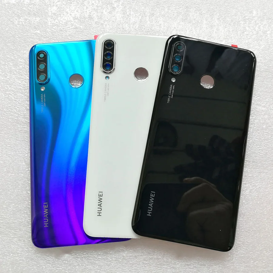 P30Lite стеклянный чехол на заднюю крышку для huawei P30 lite замена задней двери жесткий чехол для батареи Nova 4E+ клейкая наклейка