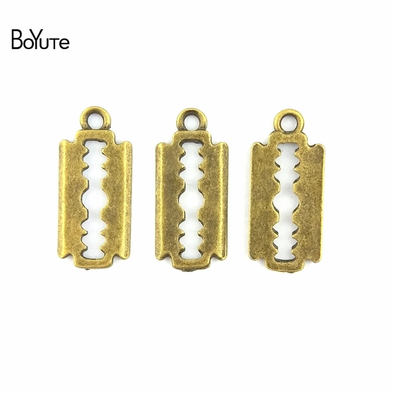 BoYuTe (200 Pieces/Lot) 20*9MM Fashion Jewelry Antique Bronze Lovely Razor Blade Charms Pendants Diy Bracelet Necklace Findings | Украшения