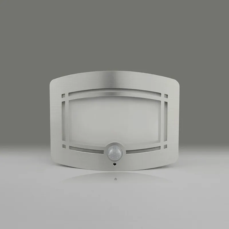 Stick-On LED Infrared Sensor Lamp Wall Light Body Motion Sensitive Night Light Ultra-bright Battery-operated aluminum27